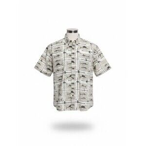 Reel Legends Mens XL Marlin Sailfish Tuna Fishing Shirt Button Down Cotton